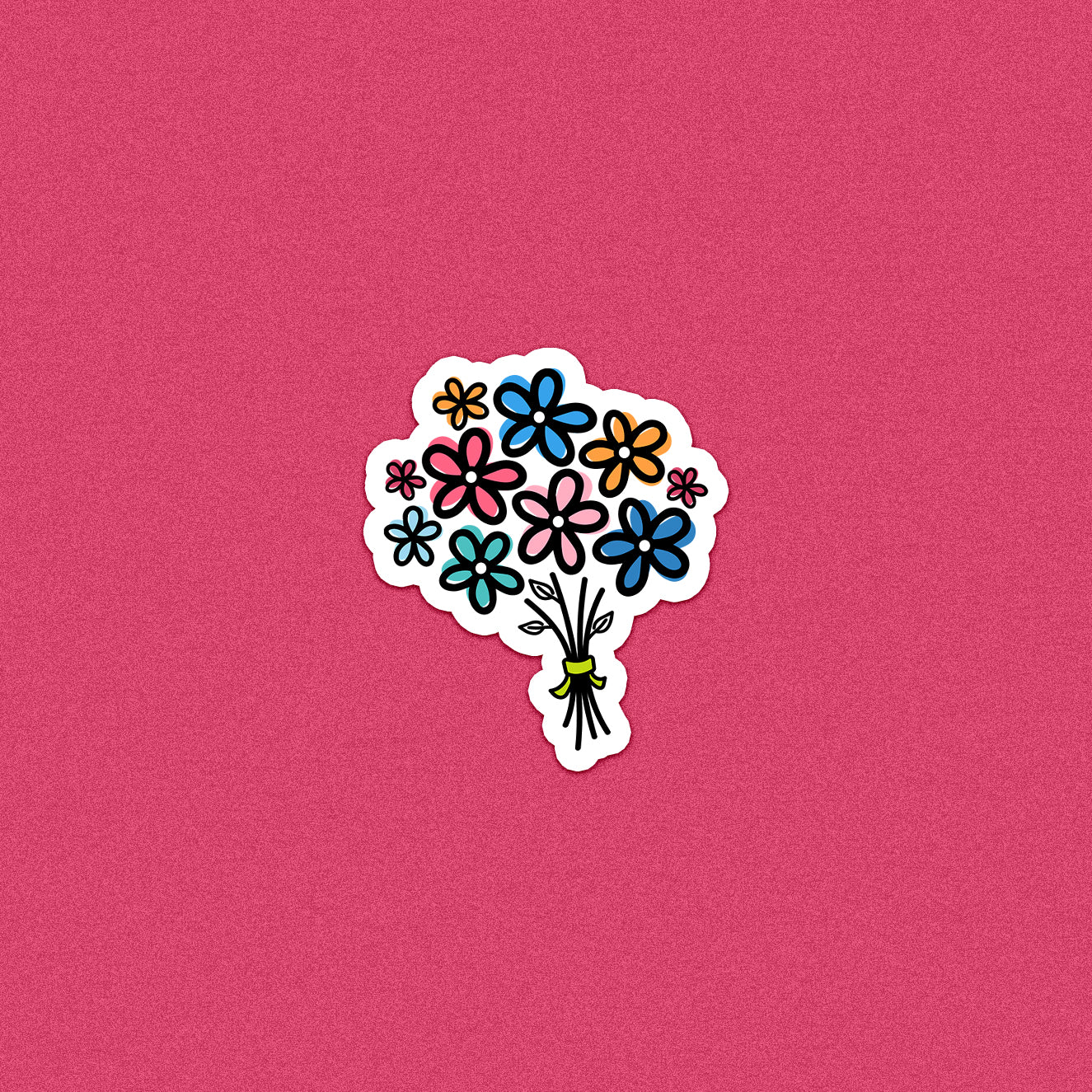 Wildflower Bouquet Die-Cut Sticker